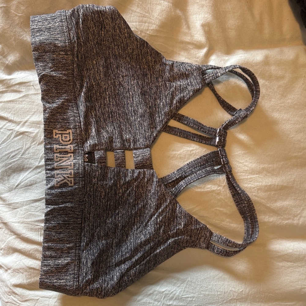 PINK Victoria's Secret Charcoal Sports Bra